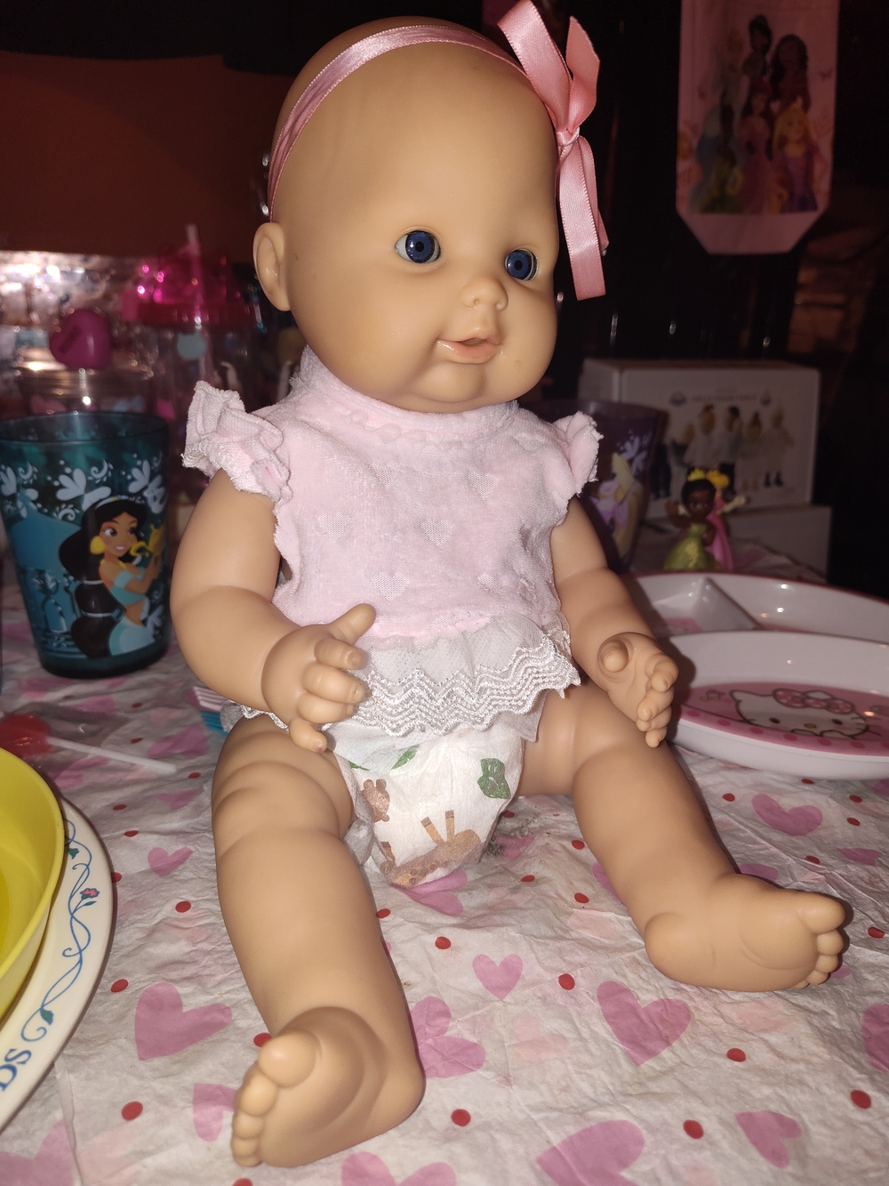 Corolle Baby Doll with Pink Outfit & Bow Headband - Kids Toys - Picture 2 of 14
